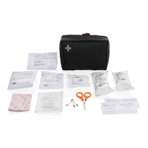 RCS recycled nubuck PU pouch  first aid set black | No Branding | not available | not available