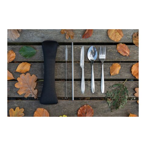 4 Pieces stainless steel re-usable cutlery set silver | No Branding | not available | not available