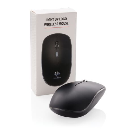 Light up logo wireless mouse black | No Branding | not available | not available