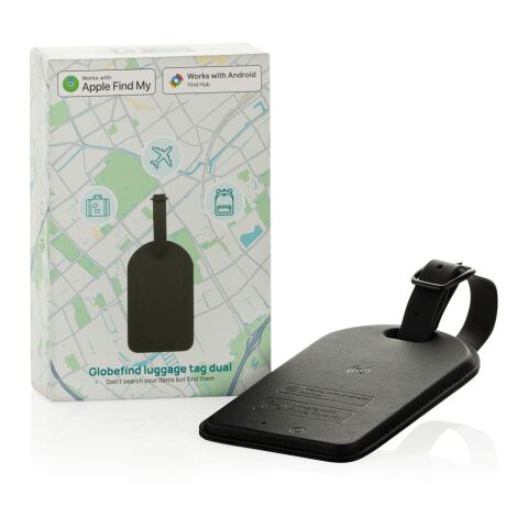 Globefind Dual RCS luggage tag with worldwide locating black | No Branding | not available | not available