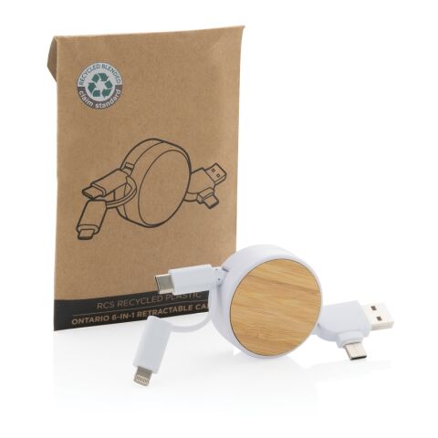 RCS recycled plastic Ontario 6-in-1 retractable cable White | No Branding | not available | not available