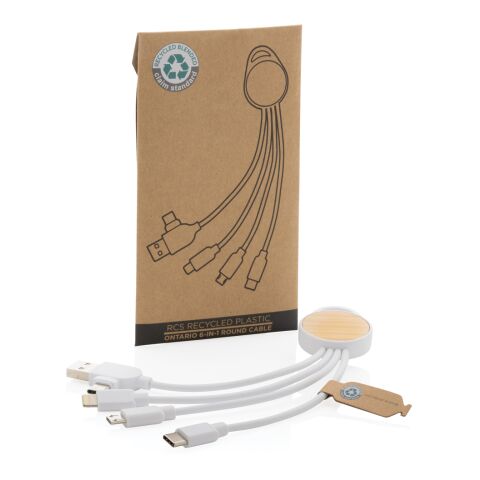 RCS recycled plastic Ontario 6-in-1 round cable White | No Branding | not available | not available