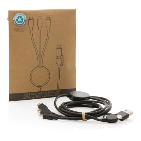 RCS recycled TPE and recycled plastic 6-in-1 cable black | No Branding | not available | not available