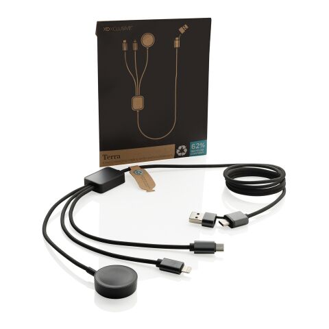 Terra RCS rPET 6-in-1 charging cable with watch charger grey | No Branding | not available | not available