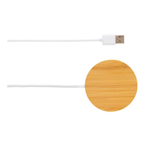 10W bamboo magnetic wireless charger brown | No Branding | not available | not available