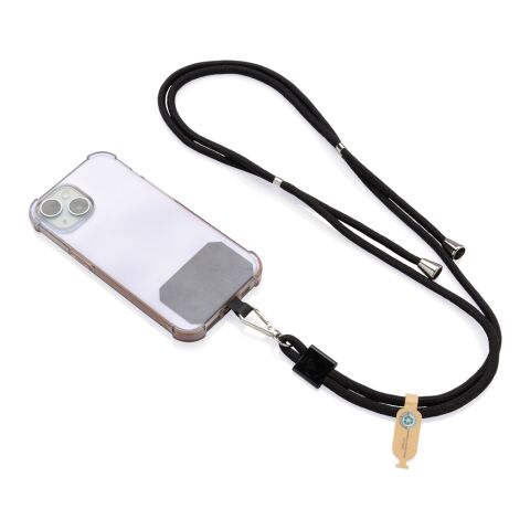 CarryLoop RCS recycled PET adjustable phone holder lanyard black | No Branding | not available | not available
