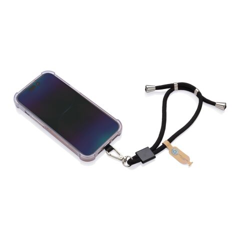 CarryLoop RCS recycled PET adjustable phone holder wristlet black | No Branding | not available | not available