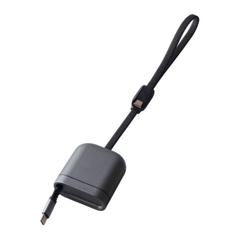 Spira RCS recycled retractable 100W fast charging cable grey