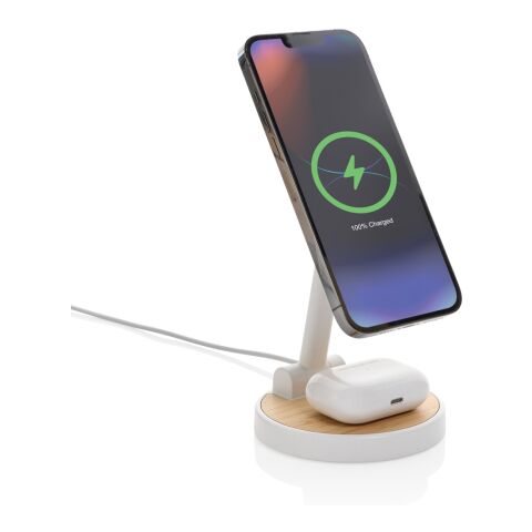 Ontario RCS rplastic 15W magnetic charging 2 in 1 stand white | No Branding | not available | not available