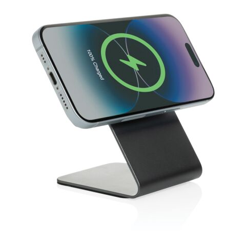 Terra aluminium 15W magnetic wireless charging phone stand grey | No Branding | not available | not available