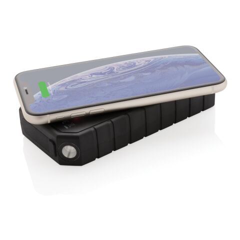 RCS recycled plastic Solar powerbank with 10W Wireless black | No Branding | not available | not available