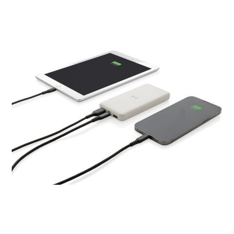 RCS standard recycled plastic wireless powerbank white
