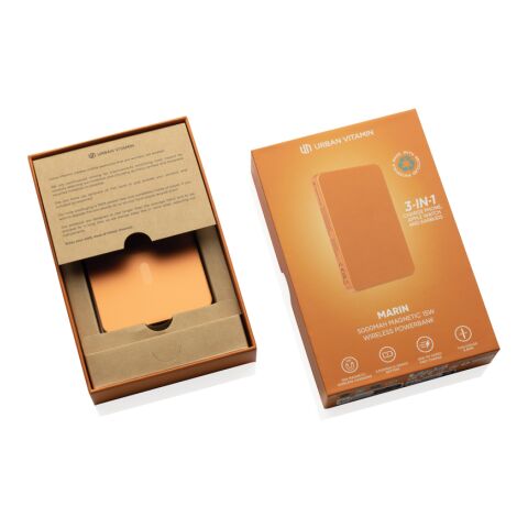 Urban Vitamin Marin 5000mAh magnetic 15W wireless powerbank orange | No Branding | not available | not available