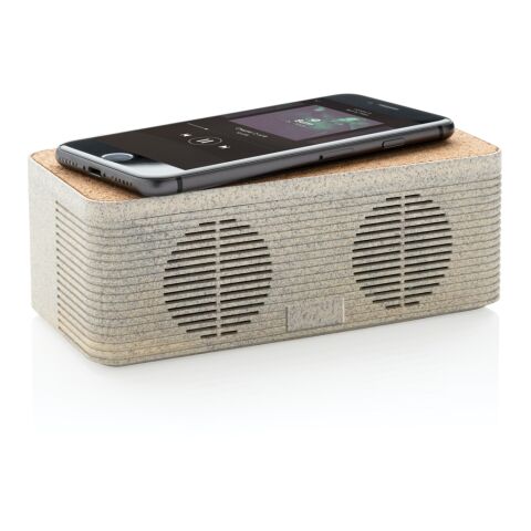 Wheatstraw wireless charging speaker brown | No Branding | not available | not available