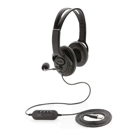 Over ear wired work headset black | No Branding | not available | not available