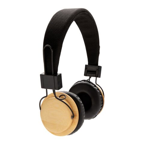 Bamboo wireless headphone brown-black | No Branding | not available | not available