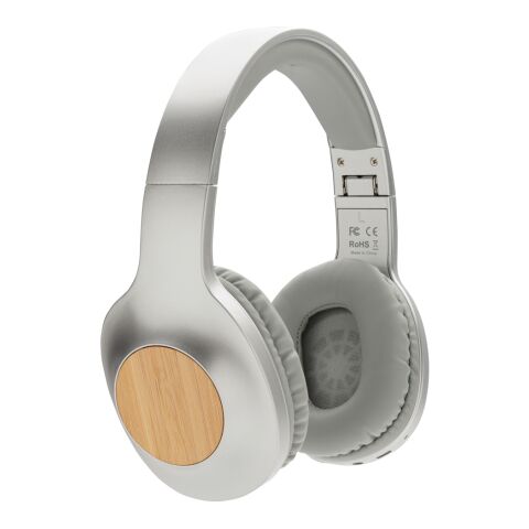 Dakota Bamboo wireless headphone grey-grey | No Branding | not available | not available