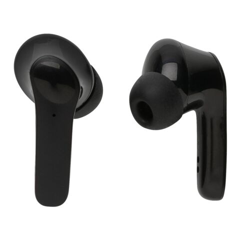 RCS standard recycled plastic TWS earbuds black | No Branding | not available | not available