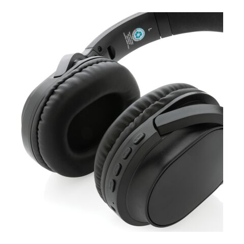 RCS recycled plastic Elite Foldable wireless headphone black | No Branding | not available | not available