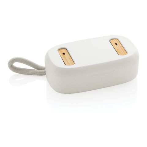 RCS recycled plastic &amp; FSC® bamboo TWS earbuds White | No Branding | not available | not available