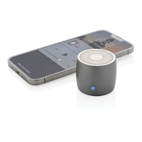 Swiss Peak RCS recycled aluminum 3W bass speaker grey | No Branding | not available | not available