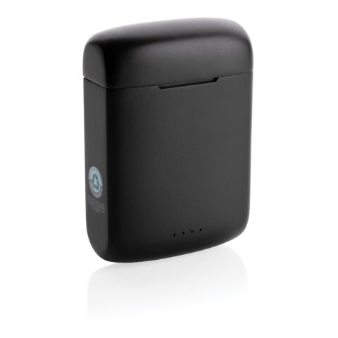 Skywave RCS recycled plastic solar earbuds black | No Branding | not available | not available