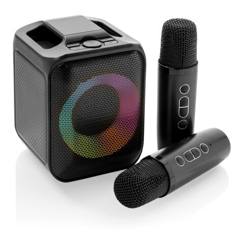 Singvibe RCS recycled plastic karaoke set with double mic black | No Branding | not available | not available