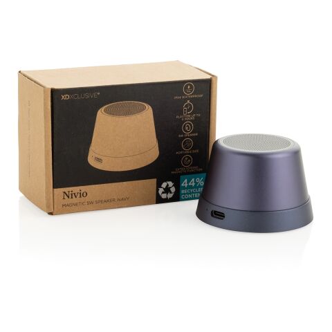 Nivio RCS recycled aluminum magnetic 5W Speaker blue | No Branding | not available | not available