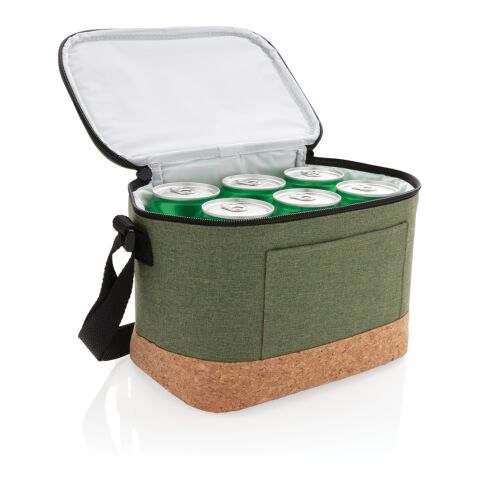 Two tone cooler bag with cork detail green | No Branding | not available | not available