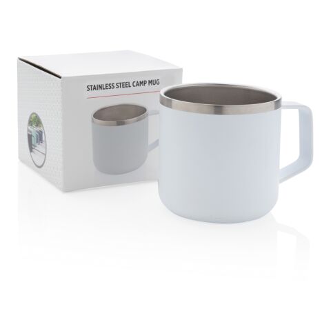 Stainless steel camp mug White | No Branding | not available | not available