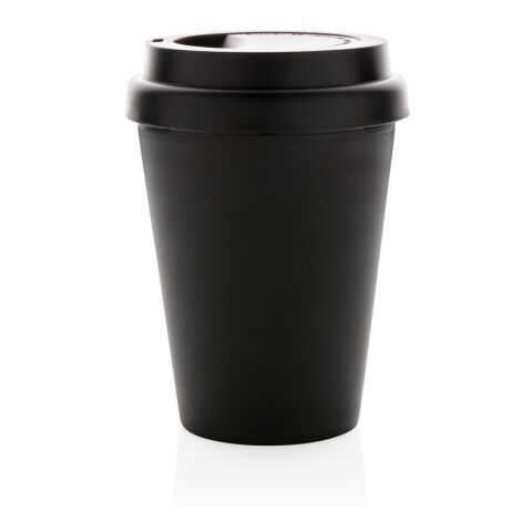 Reusable double wall coffee cup 300ml black | No Branding | not available | not available
