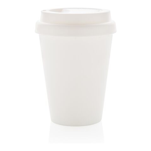Reusable double wall coffee cup 300ml White | No Branding | not available | not available