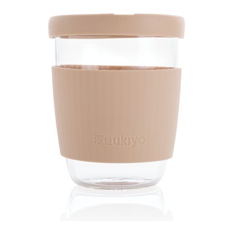 Ukiyo borosilicate glass with silicone lid and sleeve brown | No Branding | not available | not available