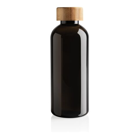 GRS RPET bottle with FSC bamboo lid black | No Branding | not available | not available