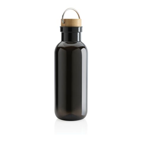 GRS RPET bottle with FSC bamboo lid and handle black | No Branding | not available | not available