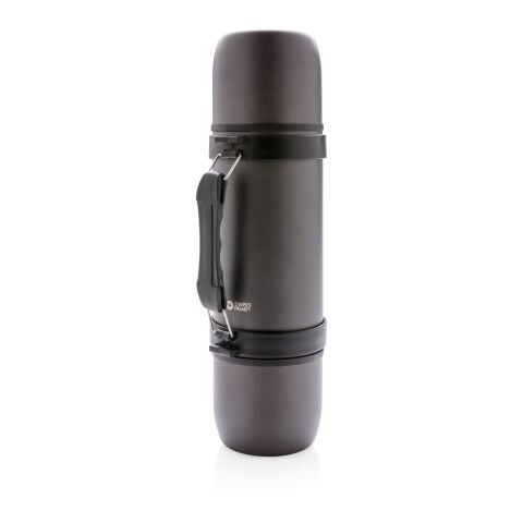 Vacuum flask with 2 cups Charcoal Grey | No Branding | not available | not available