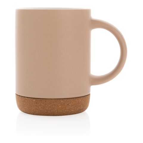 Ceramic mug with cork base brown | No Branding | not available | not available