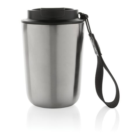 Cuppa RCS re-steel vacuum tumbler with lanyard silver-black | No Branding | not available | not available