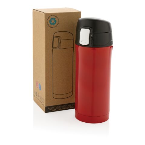 RCS Recycled stainless steel easy lock vacuum mug red | No Branding | not available | not available