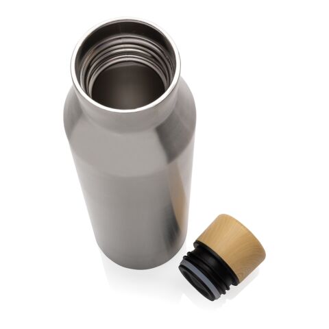 Gaia RCS certified recycled stainless steel vacuum bottle silver | No Branding | not available | not available