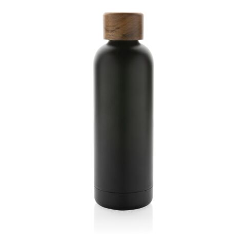 Wood RCS certified recycled stainless steel vacuum bottle black | No Branding | not available | not available