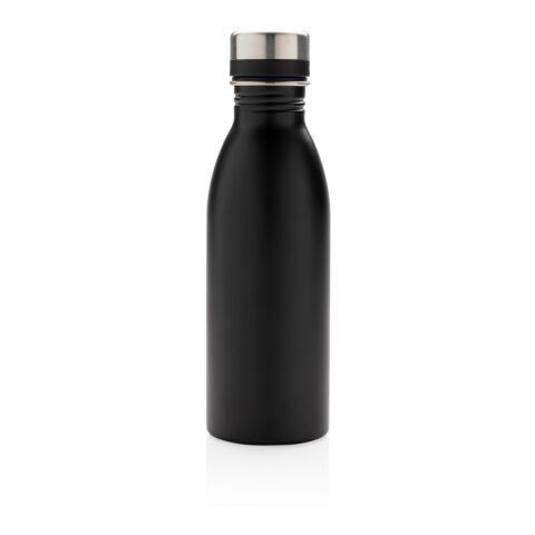 RCS Recycled stainless steel deluxe water bottle black | No Branding | not available | not available