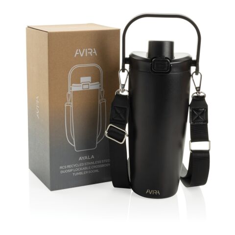 Avira Ayala RCS re-steel duosip lockable crossbody tumbler black | No Branding | not available | not available