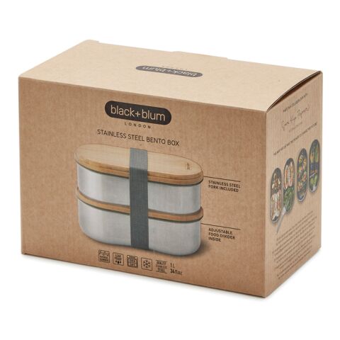 Black+Blum Stainless Steel Double Bento Box grey | No Branding | not available | not available