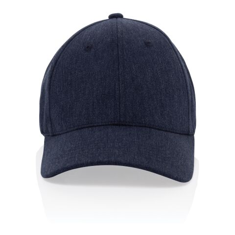 Milo AWARE™ recycled heather 6 panel cap 200gr navy | No Branding | not available | not available | not available
