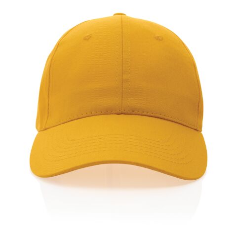 Impact 6 panel 190gr Recycled cotton cap with AWARE™ tracer yellow | No Branding | not available | not available | not available