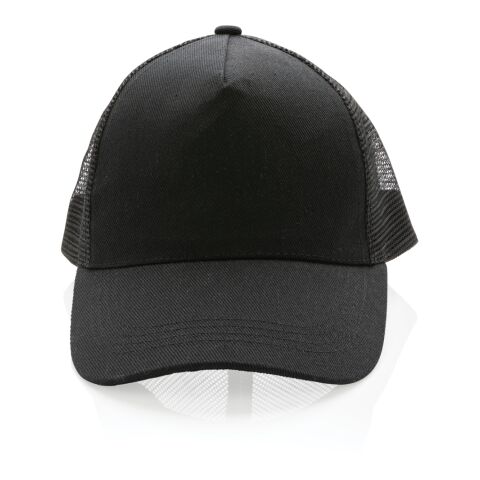 Impact AWARE™ Trucker Recycled Cotton 5 Panel Cap black