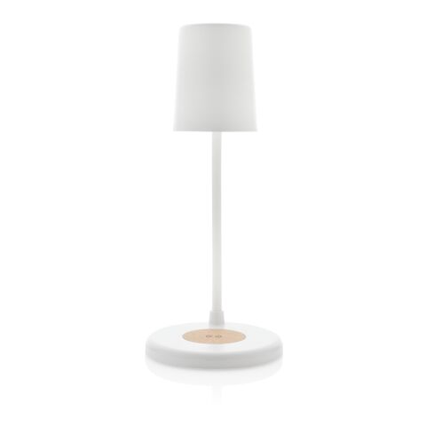 Zenara RCS recycled plastic and cork 15W wireless desk lamp white | No Branding | not available | not available
