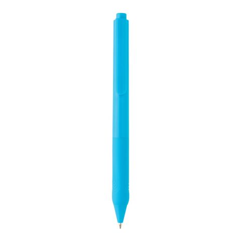 X9 solid pen with silicone grip blue | No Branding | not available | not available