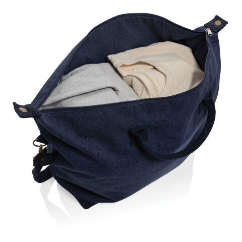 Kezar AWARE™ 500 gsm recycled canvas deluxe weekend bag navy